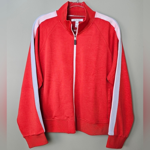 Gaby Espino x Peace Love World Women's Zip-Up Track Jacket, Red & White, Size XL - Picture 7 of 14